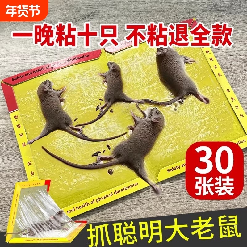 老鼠粘鼠板粘强力胶粘大老鼠专用捕贴超强家用扑捉器正品黏鼠神器,居家日用,灭鼠笼/捕鼠器,淘宝优惠券,粉丝福利购,淘宝优惠卷