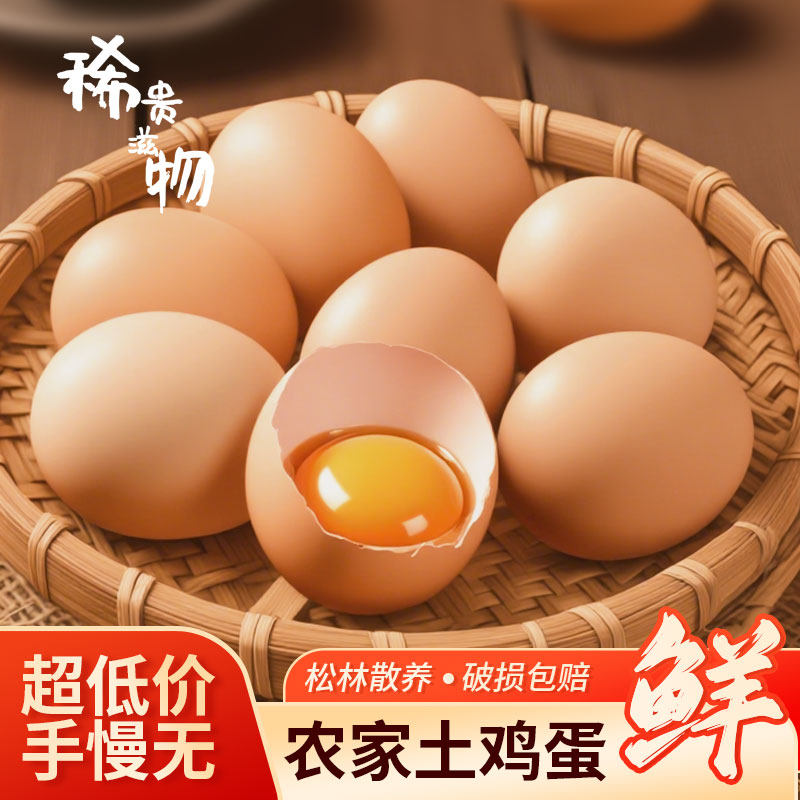 稀贵滋物散养土鸡蛋农家新鲜草鸡蛋五谷杂粮喂养营养30枚,水产肉类/新鲜蔬果/熟食,鸡蛋,淘宝优惠券,粉丝福利购,淘宝优惠卷
