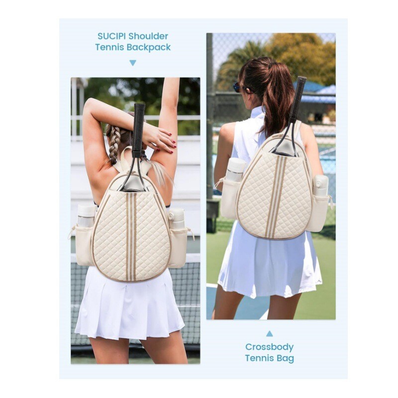 现货新款斜跨轻便多功能男女防水网球拍包适合匹克球网球羽毛球