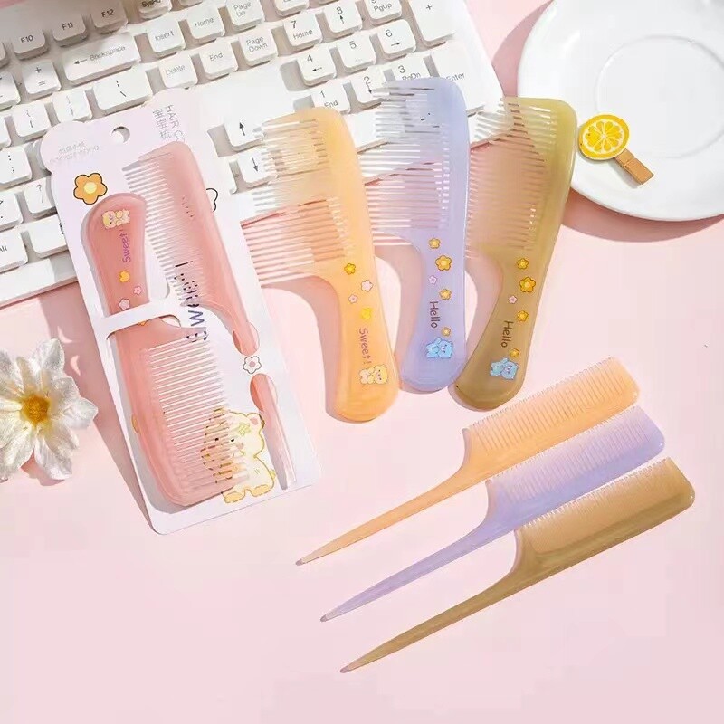 【一套】可爱卡通印花梳子两件套
