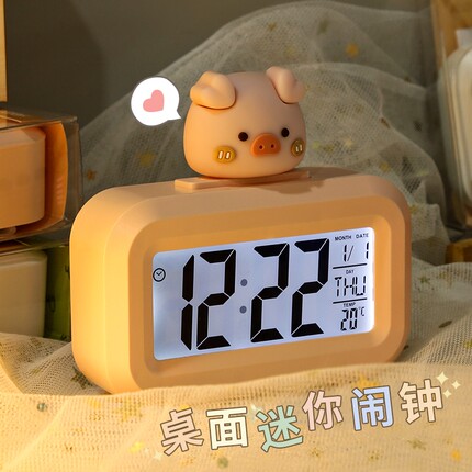 闹钟学生用迷你电子时钟新款学习专用表儿童女孩桌面倒计时器时光