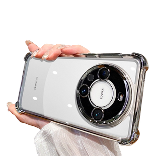 【超防摔】适用华为mate60pro+手机壳新款70pro四角气囊透明50自带镜头膜全包防摔40硅胶por男女高级感外壳套