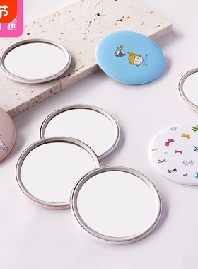 镜子/小/圆A1pn0-易上手随身镜便携迷你学生女手持口袋镜圆镜可