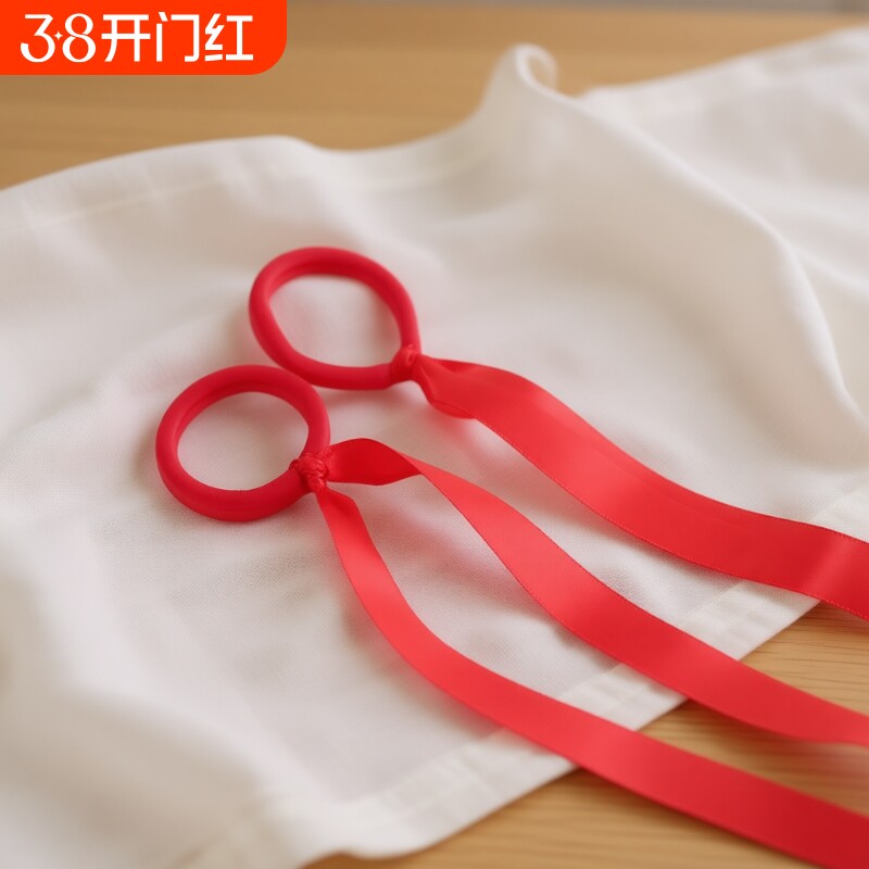 超萌儿童哪吒头饰演出头发饰品发带超仙女孩cos表演女童红色发绳