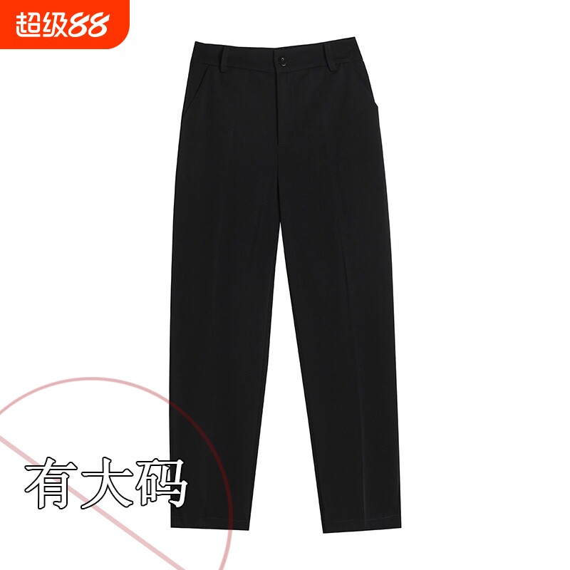 直筒西装裤女职业烟管裤九分春秋图片