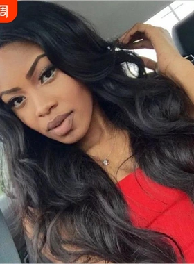 temu跨境电商代发假发女黑色长卷发中分外贸欧美时尚头套厂家现货