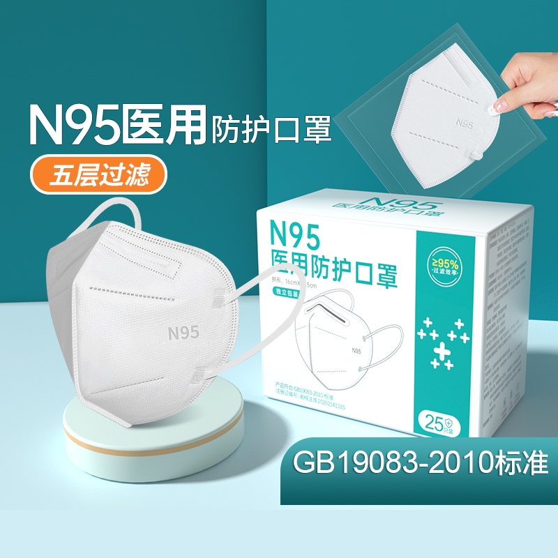 N95医用防护口罩一次性医疗级别专用成人正品医护用官方独立装 医疗器械 口罩（器械） 原图主图