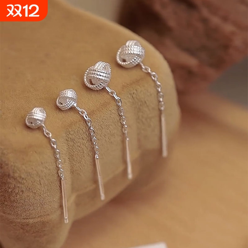 如意结流苏耳线女生短款小众设计简约日常耳钉2025爆款高级感百搭