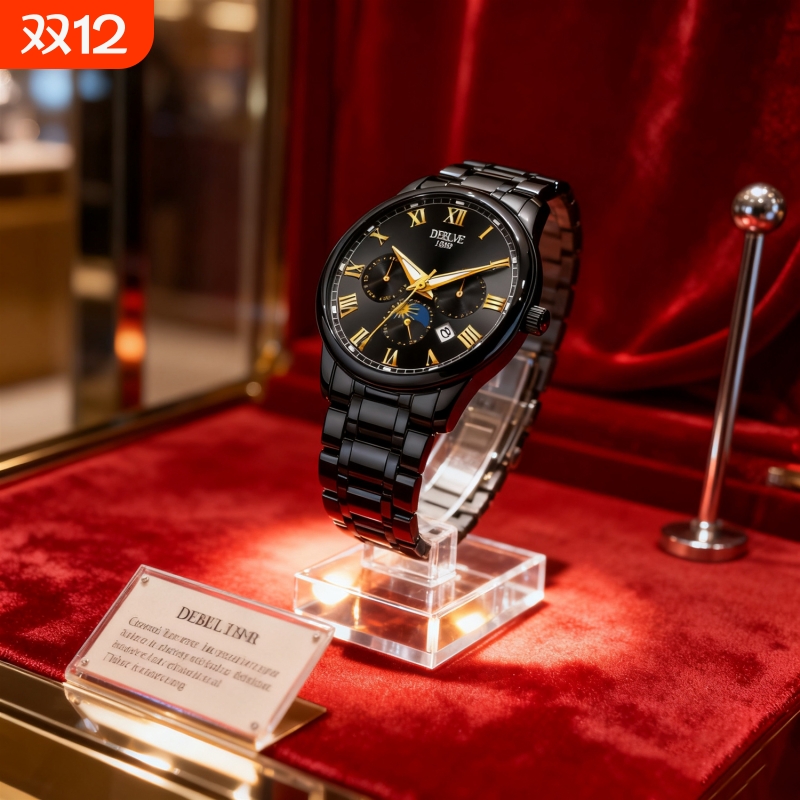 男款手表防水石英腕表高级感男士全自动非机械表正品名牌钢带商务