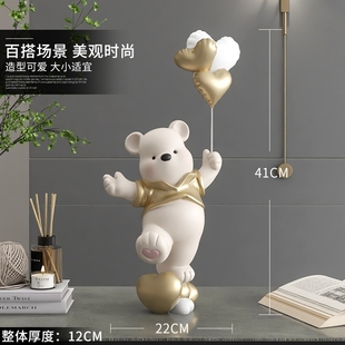 奶油风暴力熊桌面摆件客厅电视柜酒柜家居饰品高级感乔迁生日礼物