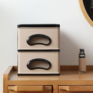 办公桌面A4纸可放收纳盒塑料多层小抽屉式柜子学生宿舍杂物整理箱