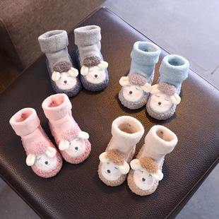 12月宝宝鞋 婴儿鞋 学步前鞋 加厚保暖软底0 袜棉鞋 1岁 秋冬季