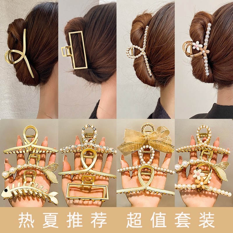 网红新款抓夹大号发夹鲨鱼夹头饰