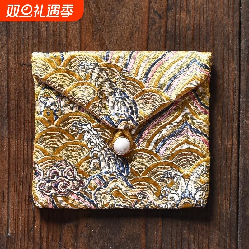 挂绳纽扣袋珠宝收纳袋荷包袋刮痧板收纳袋复古饰品小福袋收纳抽绳