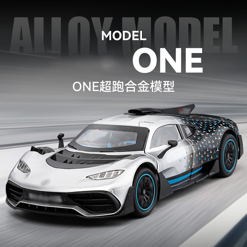 车致124AMGONE汽车模型仿真合金跑车玩具潮玩摆件热销送油罐