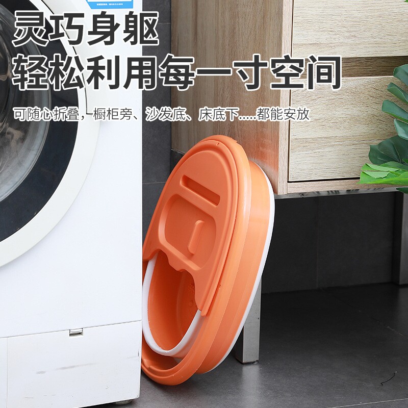 泡脚桶可折叠收纳家用简易按摩养生足浴盆过小腿带盖保温洗脚盆子