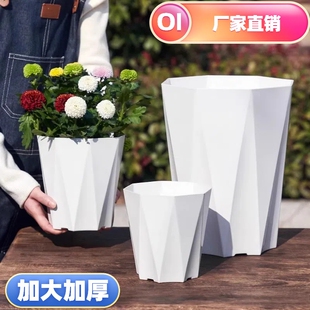 花盆树脂高颜值塑料加厚耐用龙血树龟背竹客厅特大号高款盆栽专品