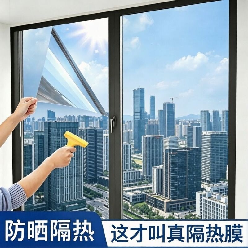 防晒隔热膜遮光遮阳窗户玻璃贴纸防窥防走光阳台单向透视隐私贴膜