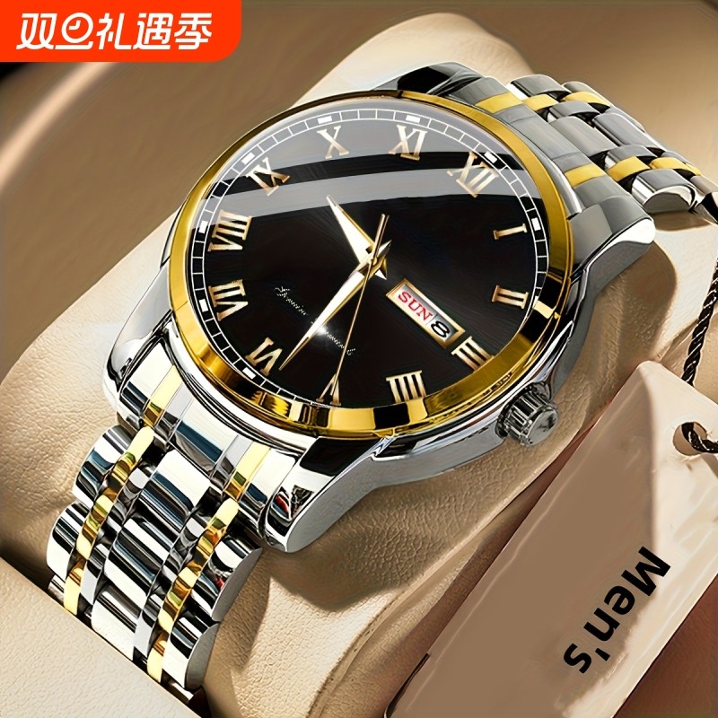 腕表高级感男士男款手表全自动非机械表正品名牌钢带商务防水石英