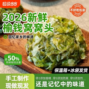 2026榆钱窝窝头新鲜现做头茬野菜团子馒头早餐速食榆钱馍