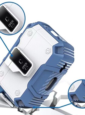 适用airpods Pro2保护壳耳机套双层圆碳纤维纹airpods3保护套撞色