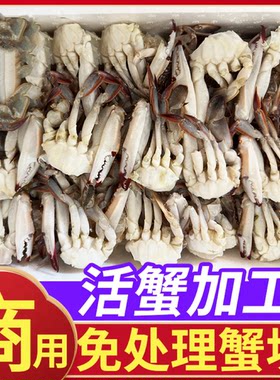 梭子蟹块新鲜冷冻商用火锅食材冻蟹肉海螃蟹醉蟹飞蟹海鲜蟹腿香辣