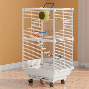 鸟笼鹦鹉笼子新型虎皮玄凤牡丹珍珠家养专用新型防溅大号豪华别墅