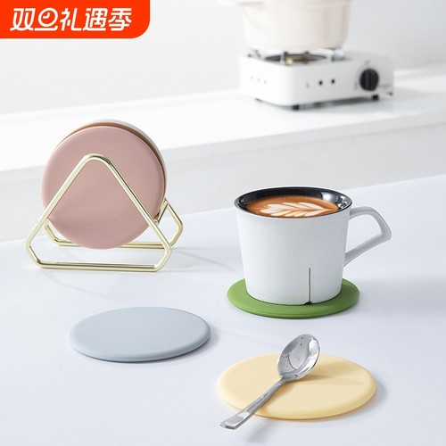 硅胶杯垫隔热垫轻奢高级感茶杯垫防烫垫吸水杯垫防滑咖啡耐高温