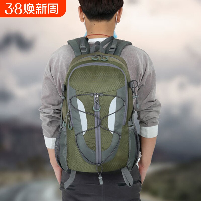 骑行包自行车包防水尼龙布后背人体工学设计双层拉链多功能户外包