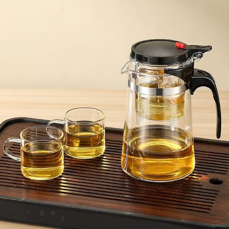 茶壶飘逸杯2025耐高温泡过滤套装玻璃茶具家用泡茶茶水滤网内置