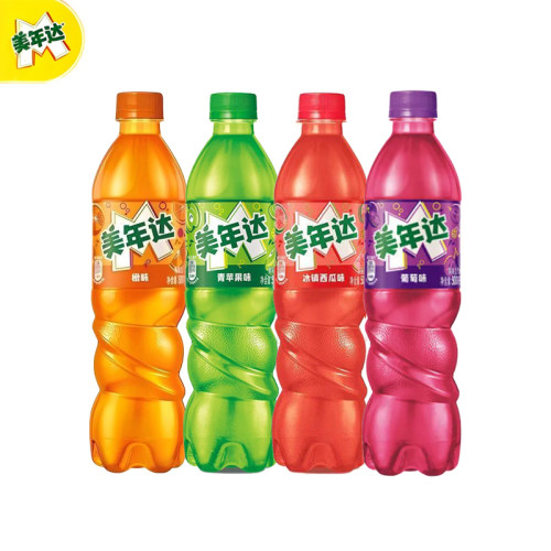 百事美年达混合装600ml*24瓶碳酸饮料整箱聚会包邮汽水葡萄西瓜味