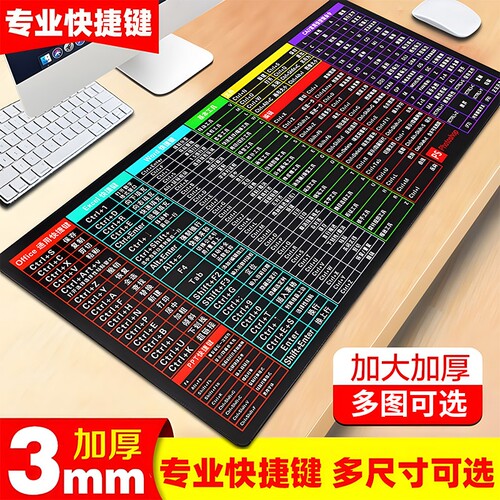 鼠标垫超大号橡胶办公快捷键桌垫