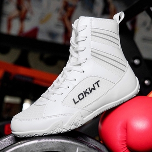 专业拳击鞋男童比赛散打格斗鞋室内训练摔跤鞋女童网面自由搏击鞋