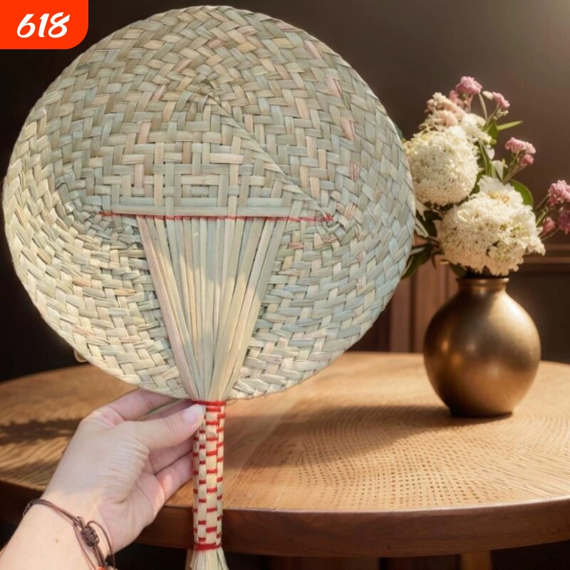 纯手工编织蒲草粽叶扇夏季宝宝老人纳凉驱蚊手摇扇中国风工艺蒲扇