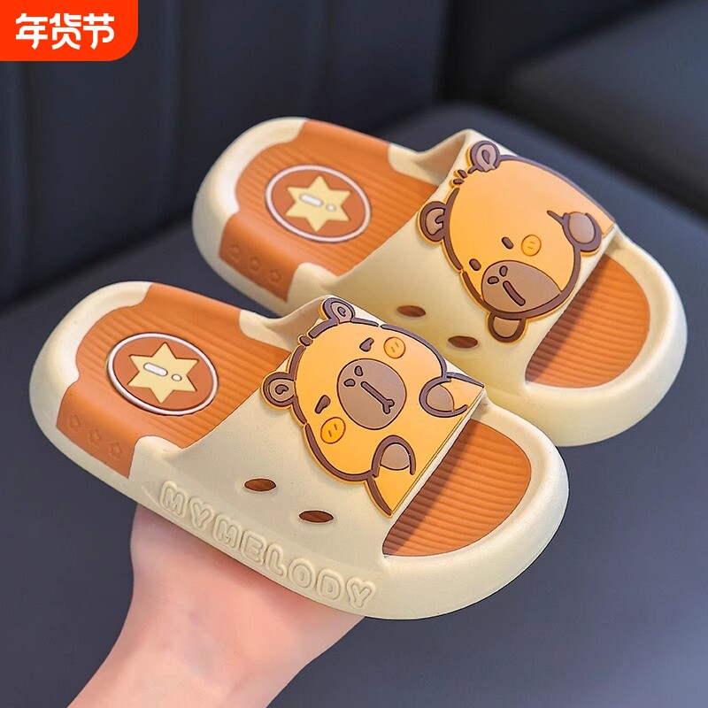 卡皮巴拉儿童拖鞋男童夏季中大童2025新款防滑室内家居男孩凉拖鞋