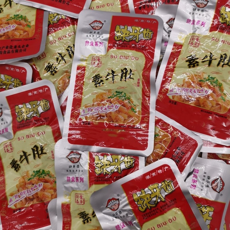 缺牙齿香辣味素牛肚湖南特产爆辣网红零食辣条魔芋丝素毛肚魔鬼辣