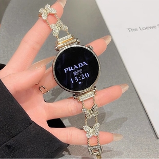 高级星光磁吸 小众3pro时尚 适用华为gt5手表表带gt5pro新款 瘦身蝴蝶镶钻watch4金属智能运动腕带gt4轻奢女款