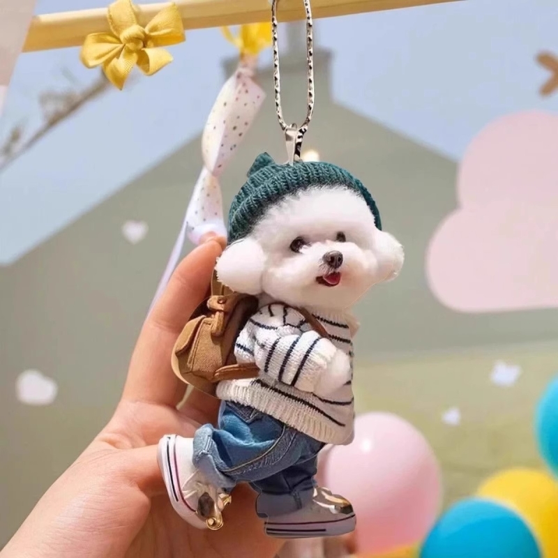 新款创意小狗背包车载挂件