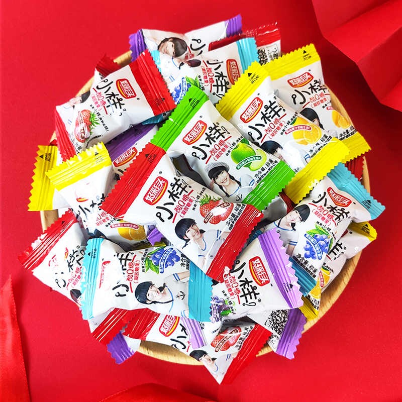 小样酸Q糖500g/袋好彩头果汁软糖袋装喜糖零食糖果混合好吃小包装