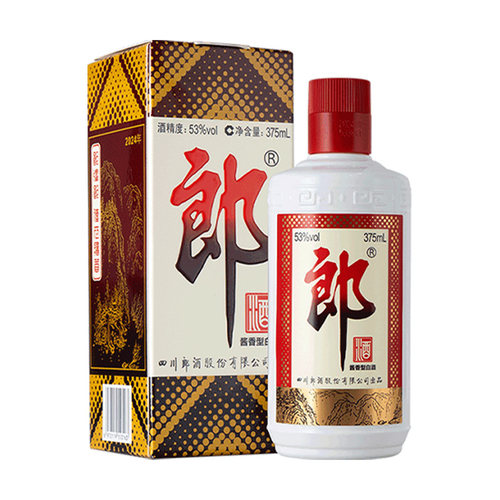 郎酒郎牌普郎53度酱香型白酒375mL*1瓶摆柜送礼传承泸州高粱婚礼