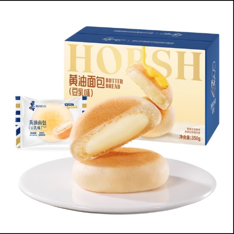 【新品】黄油面包豆乳味早餐整箱营养蛋糕速食零食品