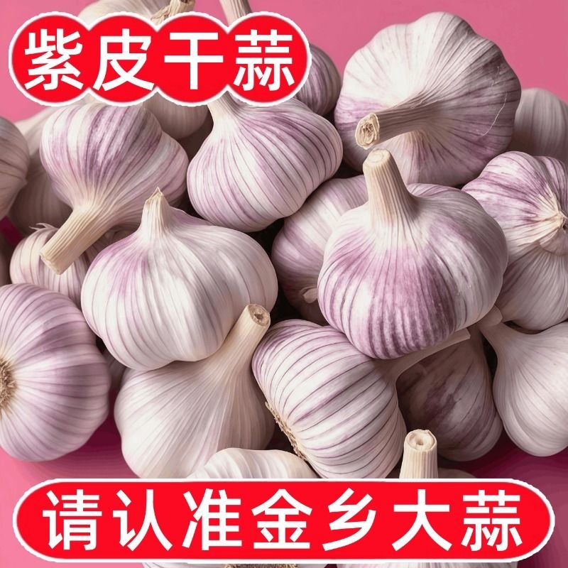 【突然降价】山东农家干大蒜紫皮特大蒜头特级干蒜超低价大蒜批发