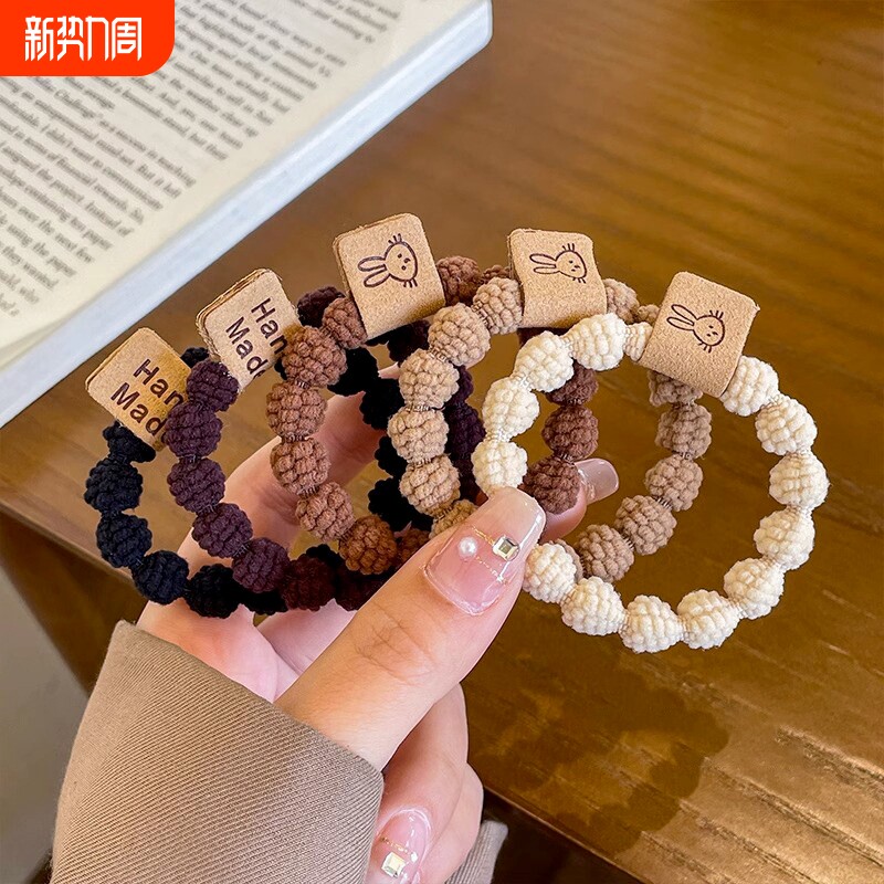 新款扎头绳发圈女简约扎头发橡皮筋头饰高弹力耐用发绳皮套发绳
