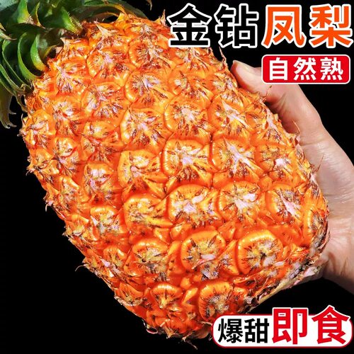 正宗海南带箱装金钻凤梨牛奶甜脆无渣树上自然熟果香浓郁