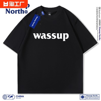 WASSUPNORTH纯棉短袖T恤男女款