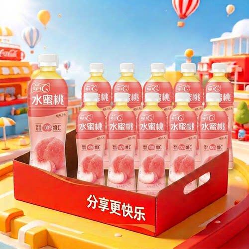 康师傅水蜜桃汁果汁茶饮料500ml