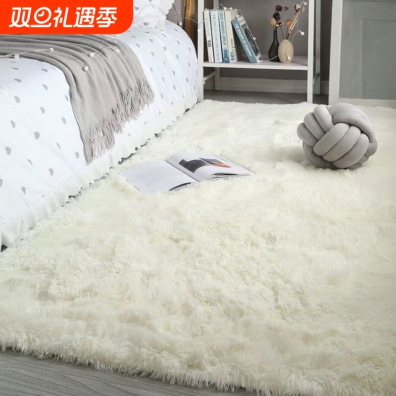 加厚客厅卧室地毯飘窗床边毯房间垫子少女北欧地垫大面积满铺丝毛