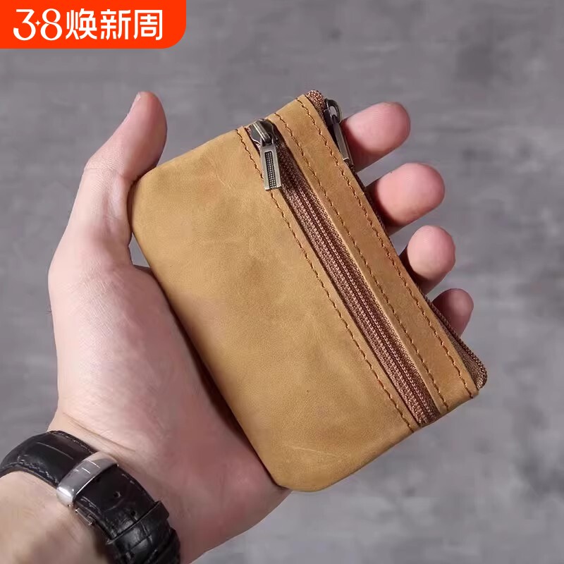 迷你多功能零钱包卡包手工复古男女新款原创超薄钥匙包硬币横款