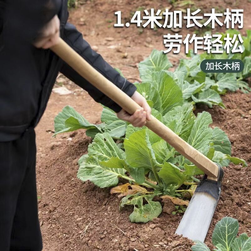 锄头刨坑挖硬土开荒种地弹簧钢条锄带把农用工具锄草全钢挖笋神器