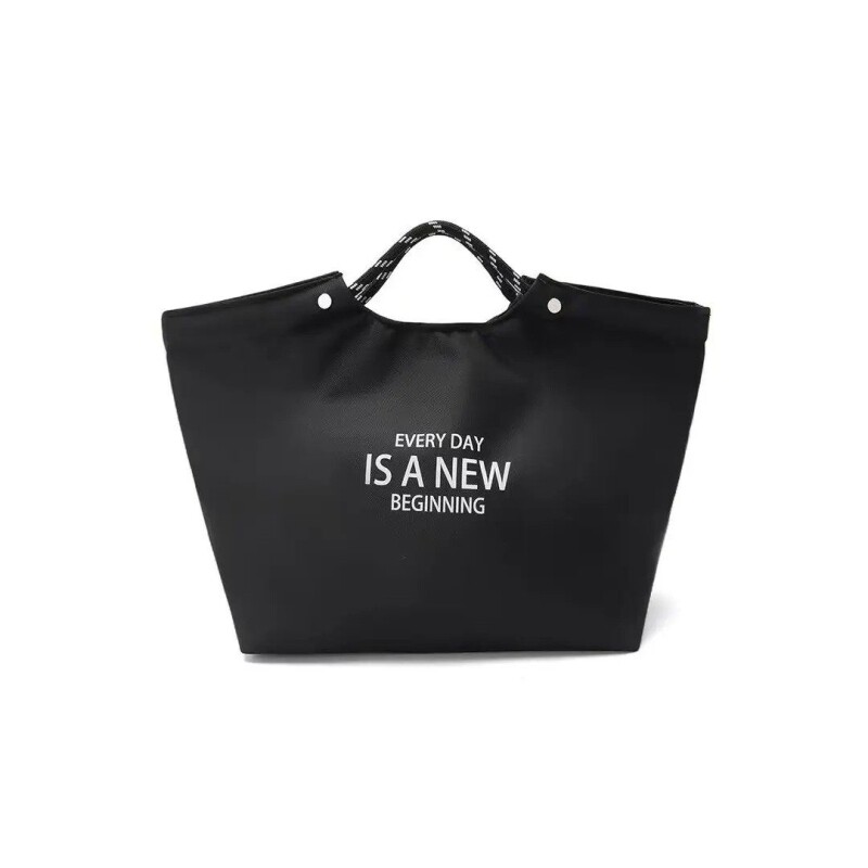 新款轻奢纯色防水布手提袋饭盒包上班通勤便携手提包妈咪包